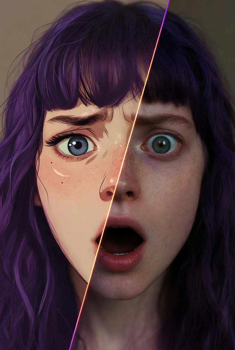 Сохранение эмоций при конверсии аниме в фотореализм