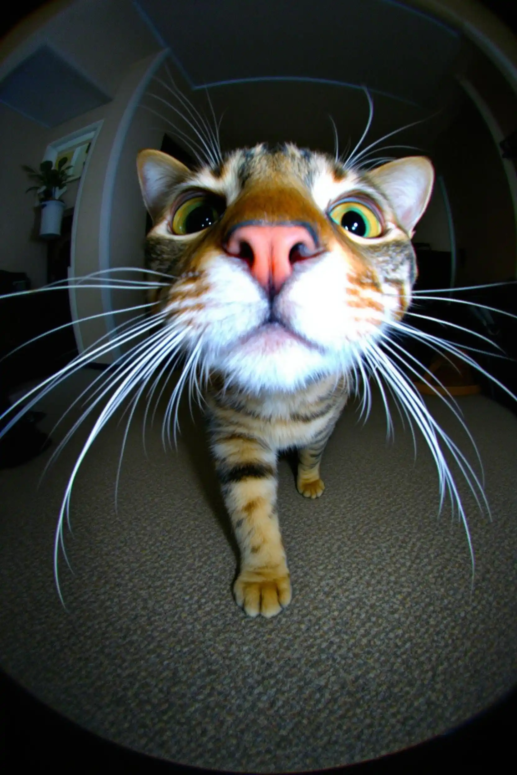 Online neural image generator: fisheye POV shot created by AI
